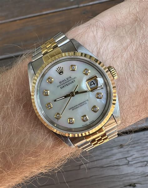 Rolex Datejust 36, Ref: 16233, no holes, Top condition, Green.